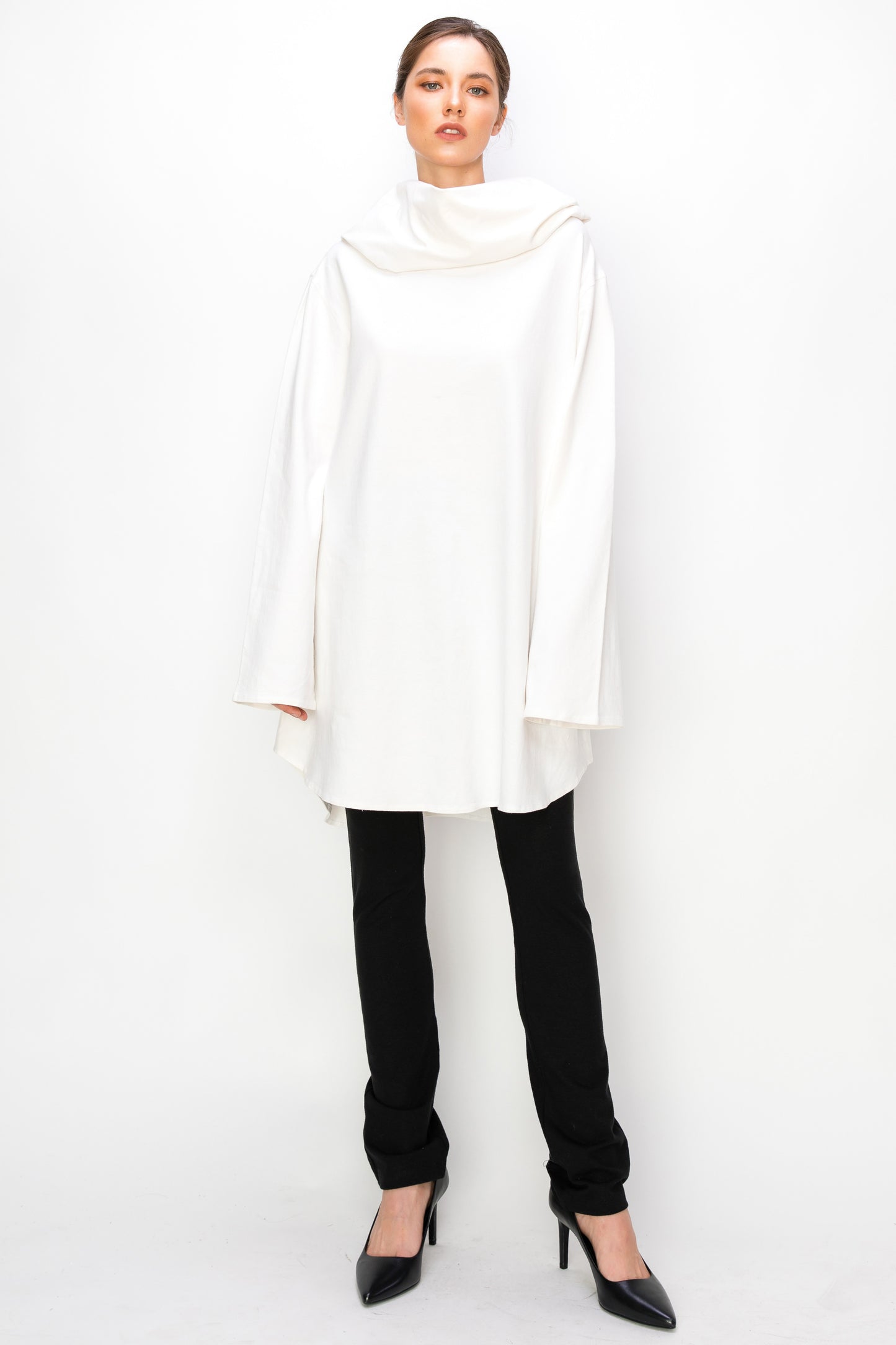 dress shirt with hood Batch Men's Knit Hooded Shirt - In Black Knit Jersey Medium